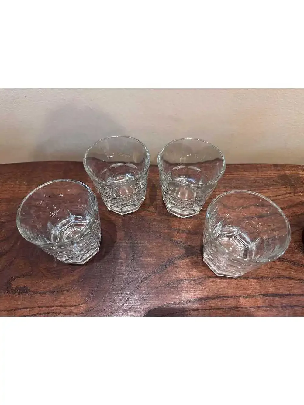Vintage Libbey Gibraltar Clear Old Fashion Glasses Set of 4